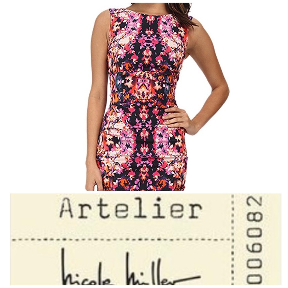 Nicole Miller Lauren Water Lily Stretch Dress